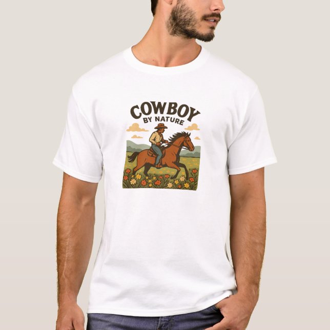 Nature Cowboy Wildflower Graphic T-Shirt (Vorderseite)