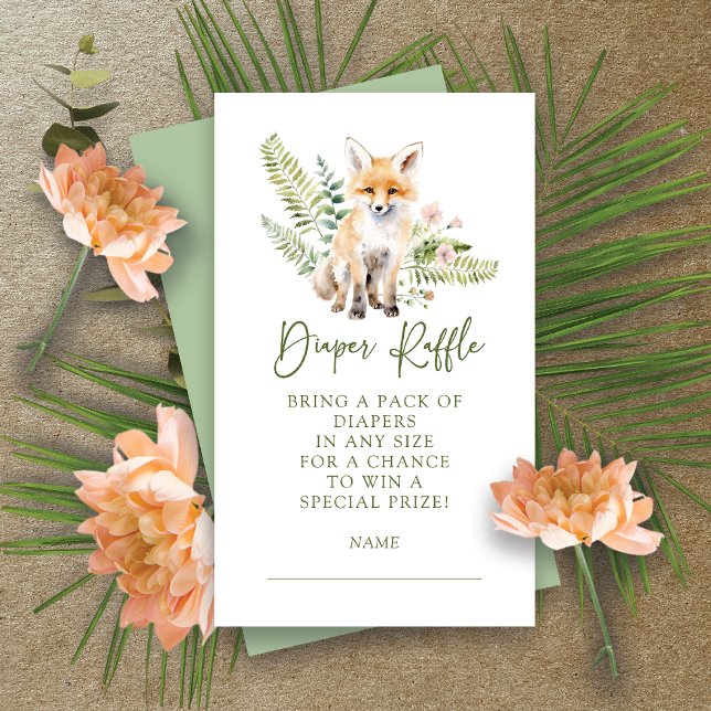 Nature Delight Fox Diaper Umschließungskarte Begleitkarte (Von Creator hochgeladen)