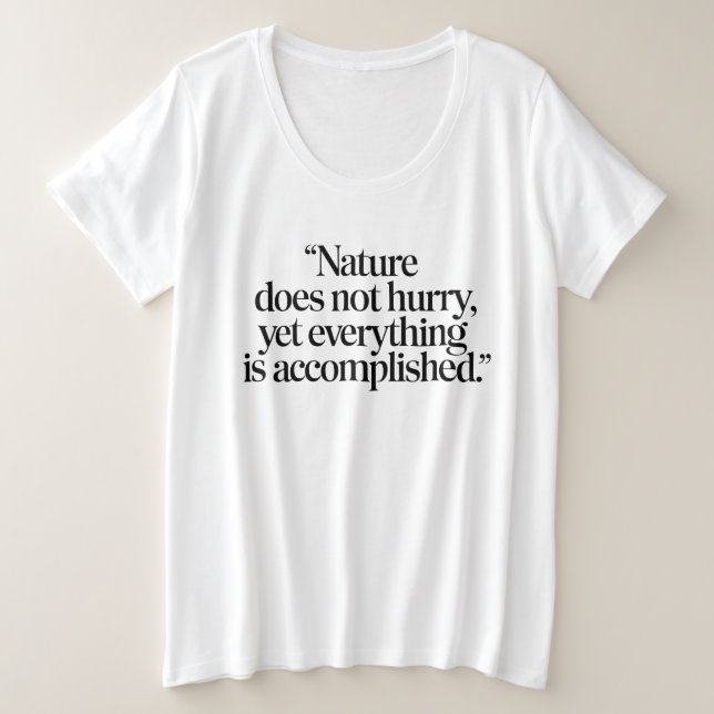 "Nature Does Not Hurry" - Citation Zen Inspirante (Design devant)