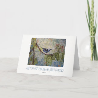 Nature Emerson Citation Bird Watercolor Carte d'ar