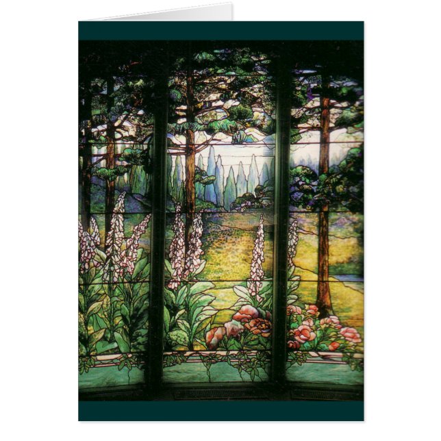 Nature en verre souillé de Nouveau Tiffany d'art (Devant)