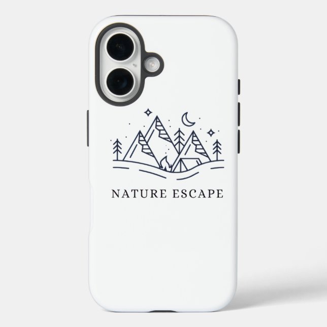 Nature Escape Mountain Camping iPhone Case (Rückseite)