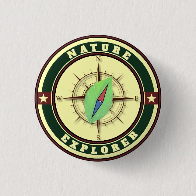 Nature Explorer Badge | Kids Outdoor Award Button (Vorderseite)