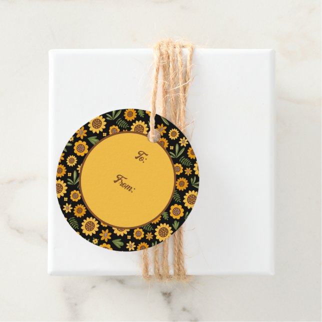 Nature Fall Sonnenblume Geschenkanhänger (Beispiel)