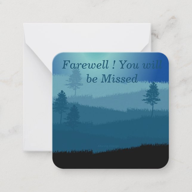 Nature Farwell Notecard Mitteilungskarte (Vorderseite)