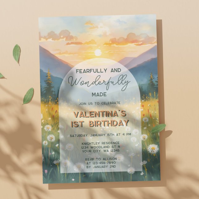 Nature Fearfully & Wonderfully Made Bible Birthday Einladung (Von Creator hochgeladen)