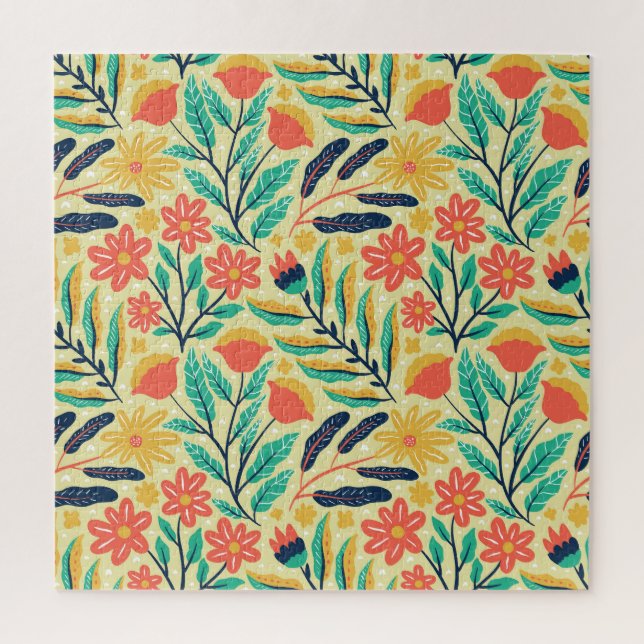 Nature Foliage: Blumenmuster nahtlos Muster. (Vertikal)
