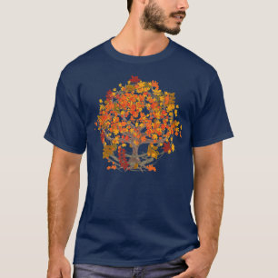 Nature Forest Autumn Tree Colorful Leaves Fall T-Shirt