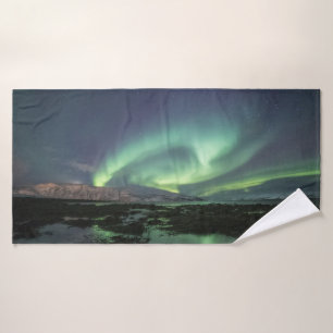 Nature Foto Nord Lights Badehandtuch