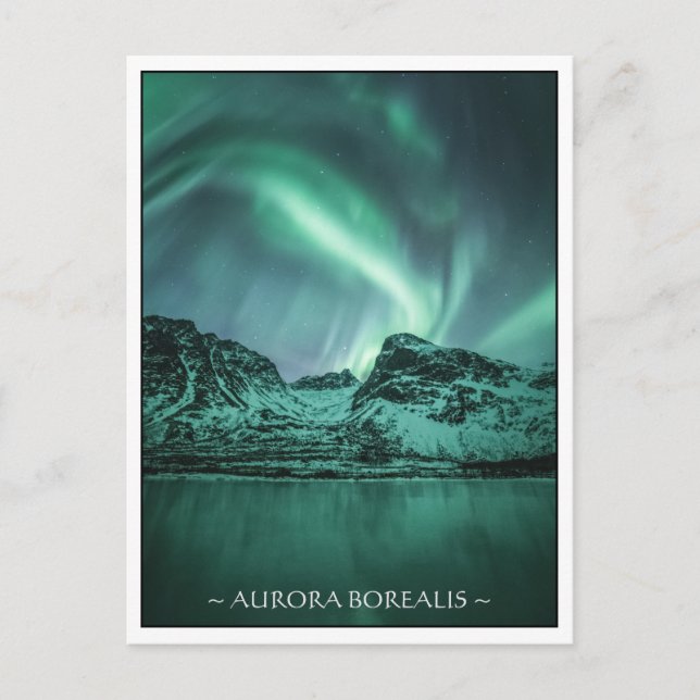 Nature Foto Nord Lights Postkarte (Vorderseite)