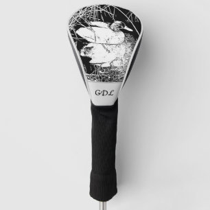 Nature Foto Schwarz-weiß Duck with Reeds Bird Golf Headcover