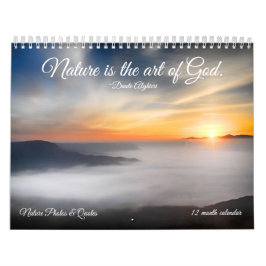 Nature Fotos & Inspiration Zitate 12 Monate Kalender