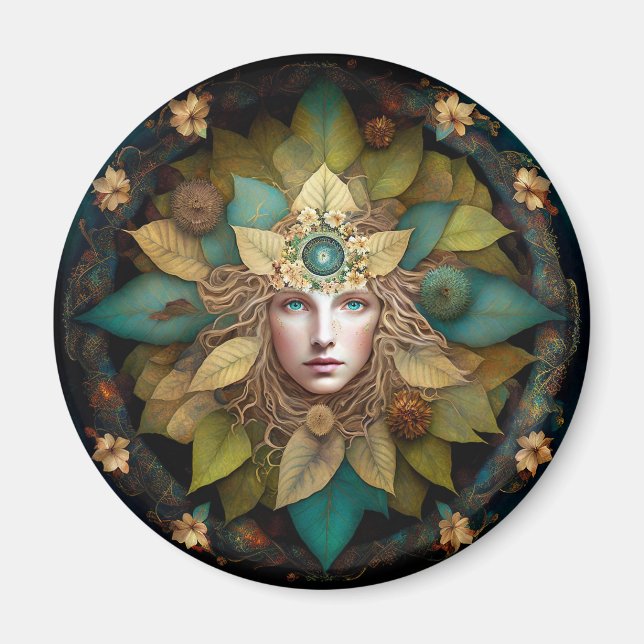 Nature Goddess Mandala Magnet (Vorne)