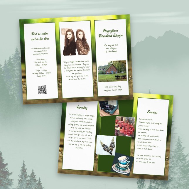 Nature Green Folded Shop Business Brochure Flyer (Von Creator hochgeladen)