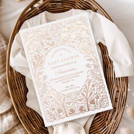 Nature Illustrated Folk Baby Shower Folieneinladung