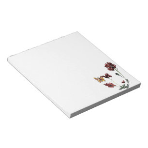 Nature Illustration Butterfly Poppy Notizblock