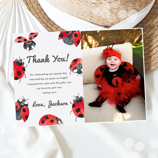 Nature Insect Bugs Anniversaire Photo Carte de rem (Créateur téléchargé)