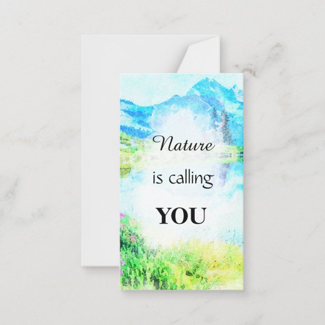 *~ NATURE Inspirational Kindness AP62 Note Card Mitteilungskarte (Vorderseite)