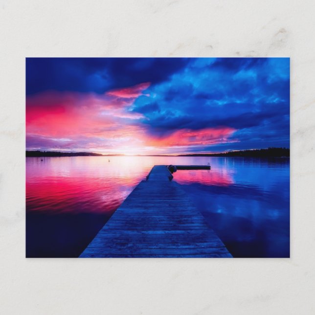 Nature Inspirations Sunset in Schweden Postkarte (Vorderseite)