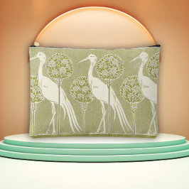 Nature Inspired Art Nouveau Stork Zubehörtasche