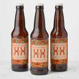 Nature Inspired Custom Lilies Floral Birthday Bierflaschenetikett