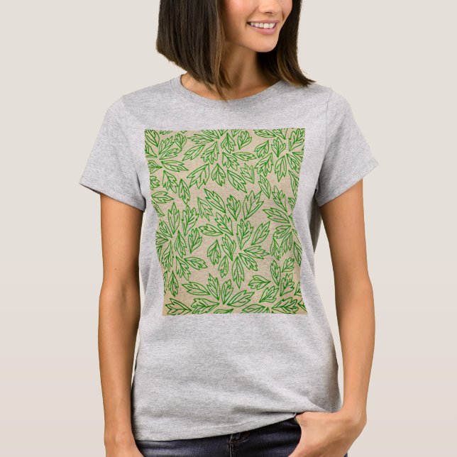 Nature-Inspired Leaf Pattern TShirt (Vorderseite)