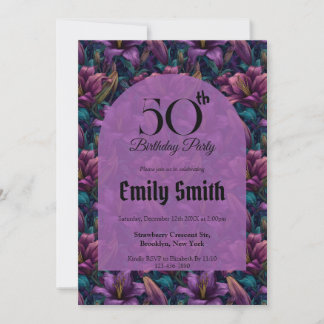 Nature Inspired Lilies Inspired 30Th Birthday Einladung