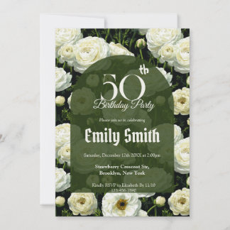 Nature Inspired Ranunculus Themed Nature-Inspired  Einladung