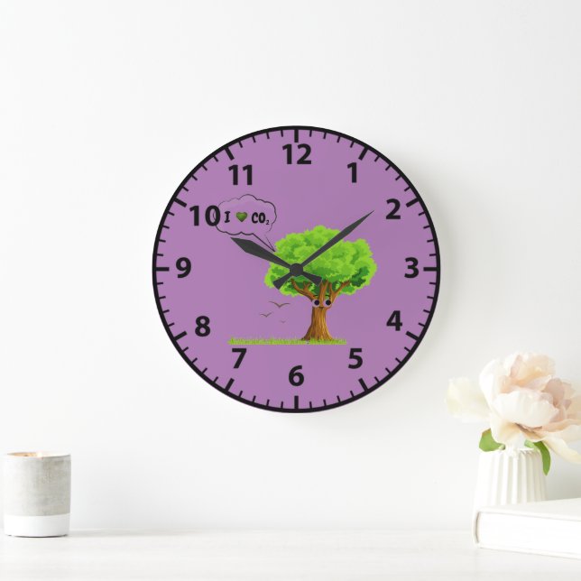 Nature-Inspired Tree Design Artistic Große Wanduhr (Zuhause)