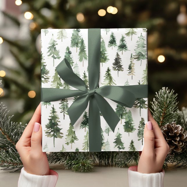 Nature-Inspired Watercolor Christmas Geschenkpapier (Von Creator hochgeladen)