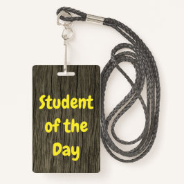 Nature Inspiriert Abzeichen "Student of the Day" Ausweis