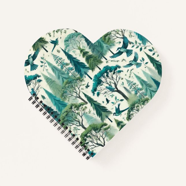 Nature Inspiriert Nahtloses Design Notizbuch (Vorderseite)
