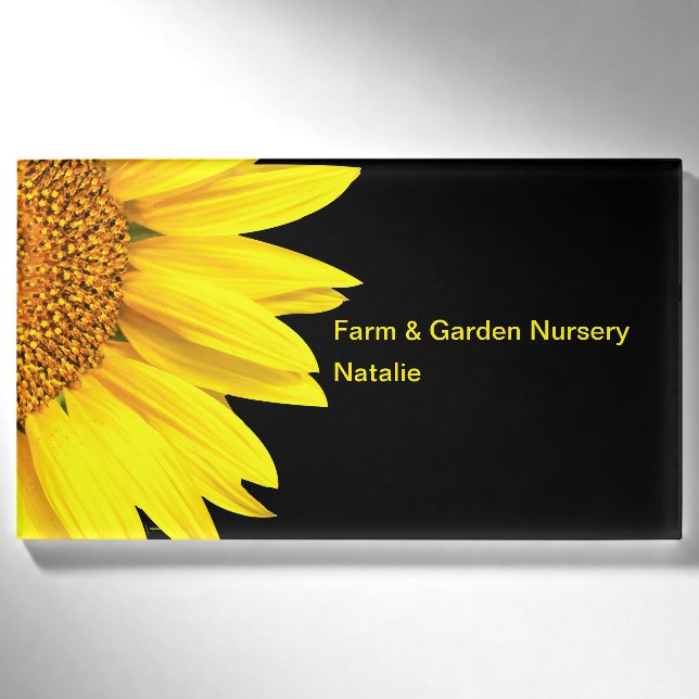 Nature Inspiriert Name der Sonnenblume Mitarbeiter Namenschild (Vorderseite)