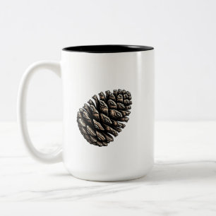 Nature Inspiriert Zwei-Tonen-Kiefernkone-Tasse - 1 Zweifarbige Tasse