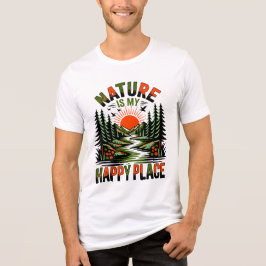 Nature Is My Happy Place Earth Day T-Shirt Tri-Blend Shirt