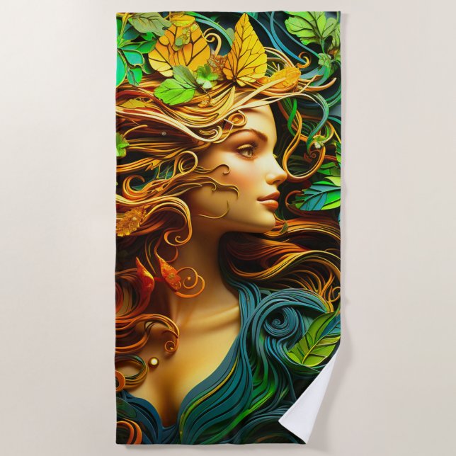 Nature Lady Strandtuch (Vorderseite)