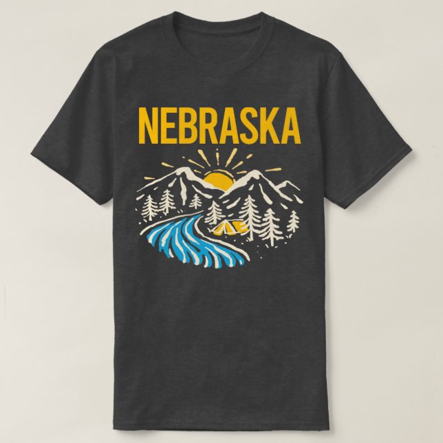 Nature Landscape Nebraska  T-Shirt (Design vorne)
