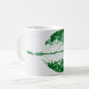 Nature Leaf Drucken Sie grün auf weißen Frühlingsa Kaffeetasse