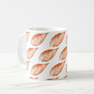 Nature Leaf Print Herbst Buche Blätter orange geka Kaffeetasse