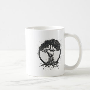 Nature Lover Environmentalist Fist Tree Roots Eart Kaffeetasse