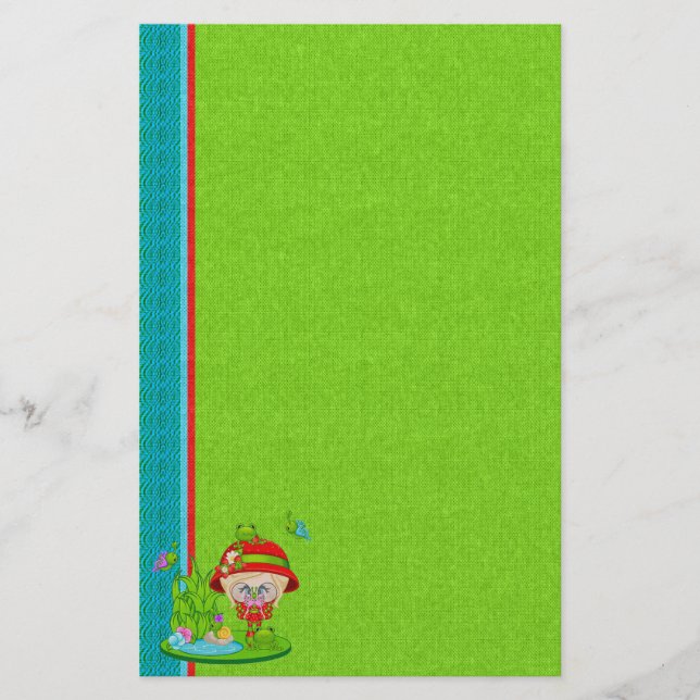 Nature Lover Frog Fee Briefpapier (Vorderseite)