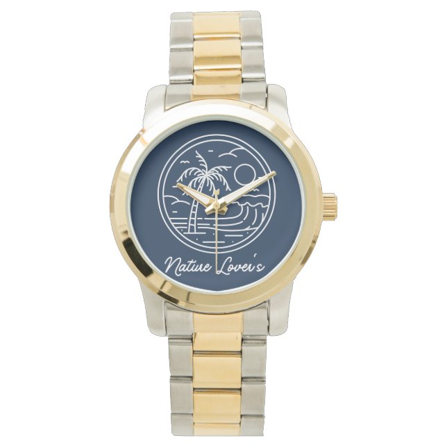 Nature Lover's Men Watch - Zeitlose Eleganz Armbanduhr (Vorderseite)