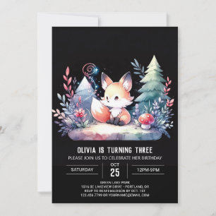 Nature Majestic Fox Geburtstag digital Einladung