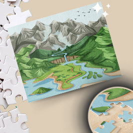 Nature Minimalistisch Jigsaw Puzzle | Familiengesc