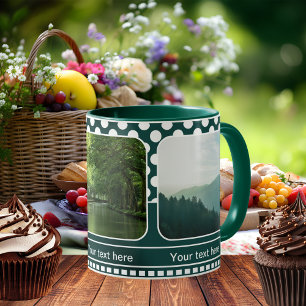 Nature moderne Green Pois Photo Mug