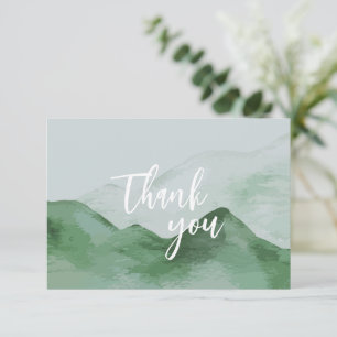Nature Mountain Forest Wedding Danke Karten