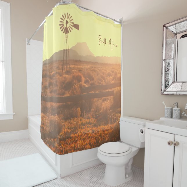 Nature Mountain South Africa ZA Wind Pump Duschvorhang (Beispiel)