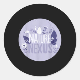 Nature Nexus - Harmonische Natur für die Umwelt P Runder Aufkleber
