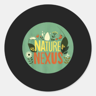 Nature Nexus - Harmonische Natur für die Umwelt P Runder Aufkleber