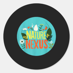 Nature Nexus - Harmonische Natur für die Umwelt P Runder Aufkleber